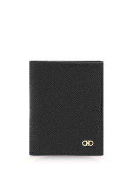 Ferragamo: Чёрный картхолдер  Gancini