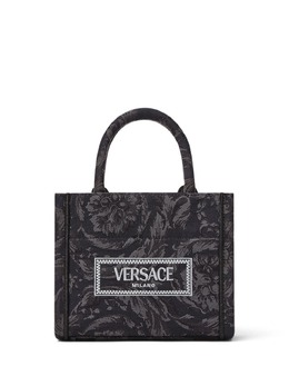 Versace: Сумка-шоппер  Barocco с принтом