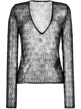 Saint Laurent: Трикотажный топ 