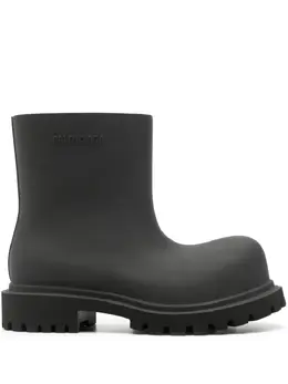 Balenciaga: Чёрные ботинки 
