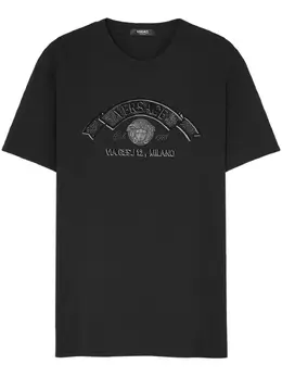 Versace: Чёрная футболка  Medusa