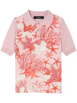 Versace: Трикотажное поло  Barocco