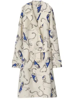 Burberry: Белый плащ 