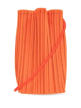 Pleats Please Issey Miyake: Оранжевая сумка через плечо 