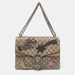 Gucci: Бежевая сумка  GG Supreme