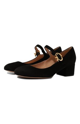 Gianvito Rossi: Чёрные туфли  Ribbon