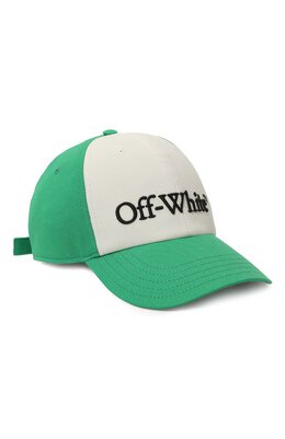 Off-White: Зелёная кепка 