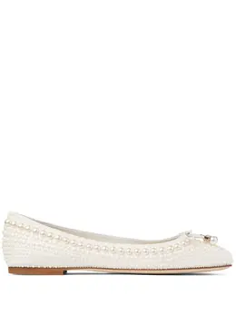 Jimmy Choo: Белые балетки 