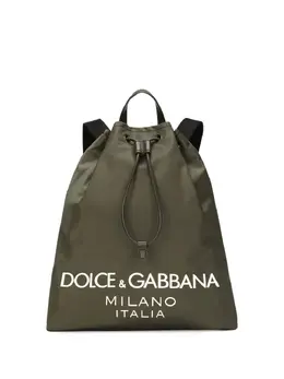 Dolce & Gabbana: Зелёный рюкзак 