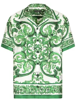 Dolce & Gabbana: Рубашка  Majolica с принтом