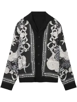 Versace: Чёрный кардиган  Barocco