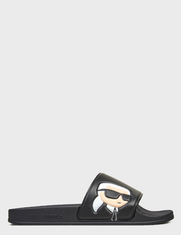 KARL LAGERFELD: Чёрные шлёпанцы 