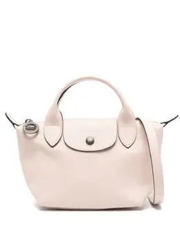Longchamp: Светлая сумка-шоппер  Le Pliage