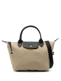 Longchamp: Бежевая сумка-шоппер  Le Pliage