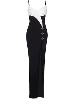 Balmain: Двухцветное платье 