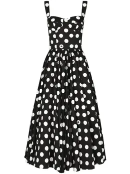 Dolce & Gabbana: Платье в горошек 