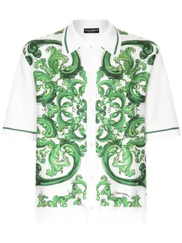 Dolce & Gabbana: Рубашка  Majolica с принтом