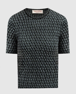 Valentino: Серый топ  VLogo Signature