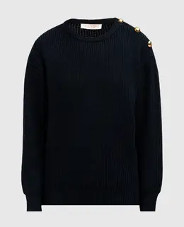 Valentino: Синий свитер 