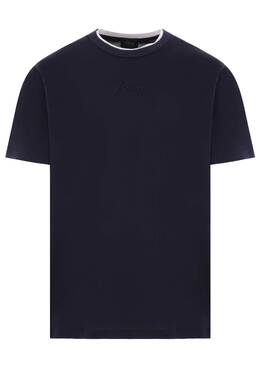 BRIONI: Синяя футболка 