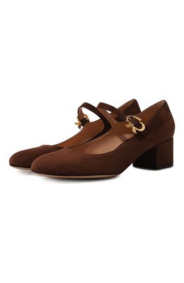 Gianvito Rossi: Коричневые туфли  Ribbon