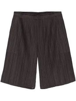 Pleats Please Issey Miyake: Чёрные шорты 
