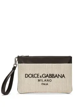 Dolce & Gabbana: Бежевый клатч 
