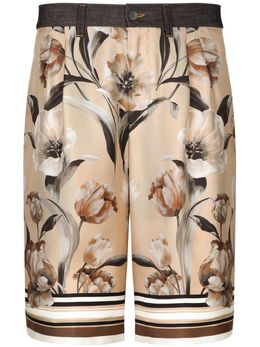 Dolce & Gabbana: Шорты с растительным принтом 