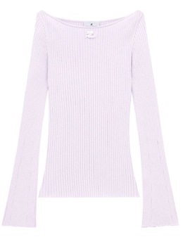 Courrèges: Фиолетовый свитер 