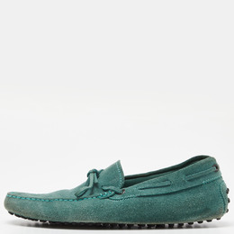 Tod's: Зелёные мокасины  Gommino