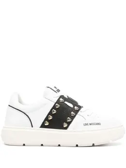 Love Moschino: Белые кроссовки 