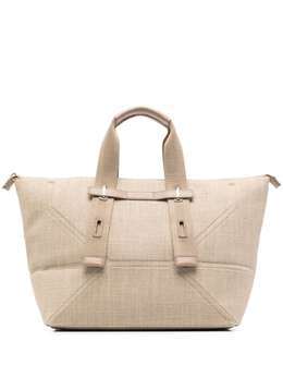 Furla: Бежевая сумка-шоппер 