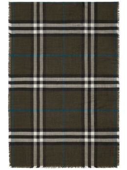 Burberry: Зелёный шарф  Vintage Check