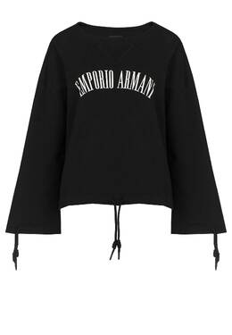 EMPORIO ARMANI: Чёрный свитшот 