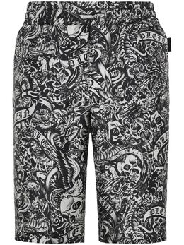 Philipp Plein: Шорты  Tattoo с принтом