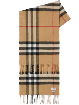 Burberry: Бежевый шарф 