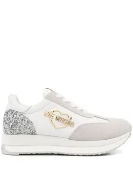 Love Moschino: Белые кроссовки 