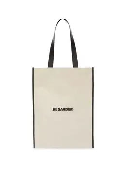 Jil Sander: Бежевая сумка-шоппер  Flat Shopper