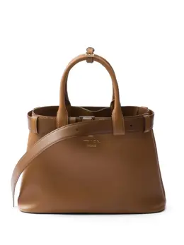 Prada: Коричневая сумка-шоппер 