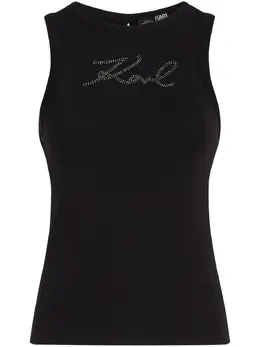 Karl Lagerfeld: Чёрная майка  Signature