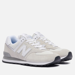 New Balance: Серые кроссовки 