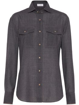 Brunello Cucinelli: Рубашка  Monili из шерсти