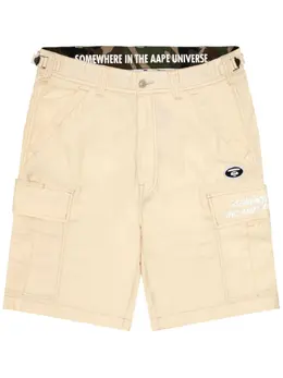 AAPE BY *A BATHING APE®: Бежевые шорты 