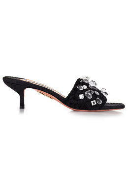 AQUAZZURA: Чёрные сабо 
