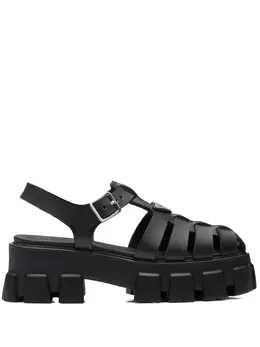 Prada: Чёрные сандалии 