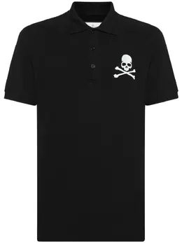 Philipp Plein: Поло  Skull с принтом