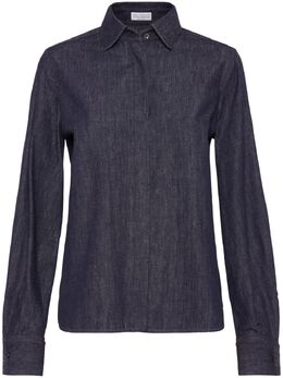 Brunello Cucinelli: Джинсовая рубашка  Monili