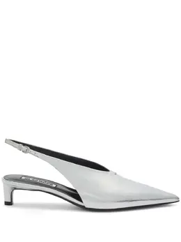 Jil Sander: Серебристые туфли 