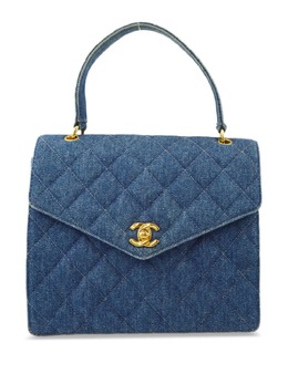 CHANEL Pre-Owned: Голубая сумка на руку 