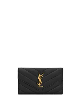 Saint Laurent: Чёрный картхолдер  Monogram
